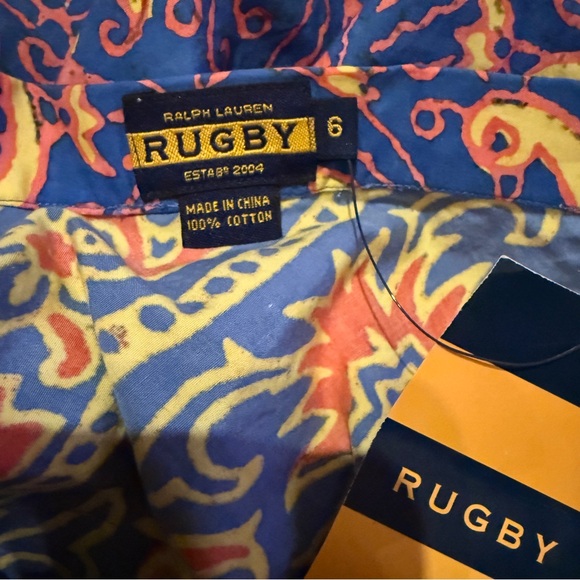 Ralph‎ Lauren Rugby Martinique Multicolor Paisley Ruffle Skirt Sz 6 NEW - Picture 3 of 5